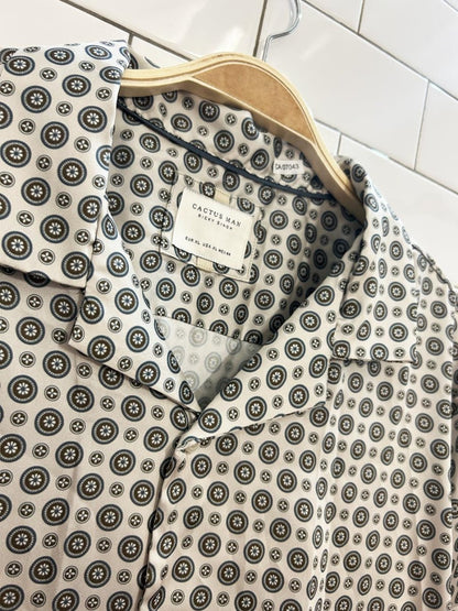 cactus man satin shirt - good market thrift store