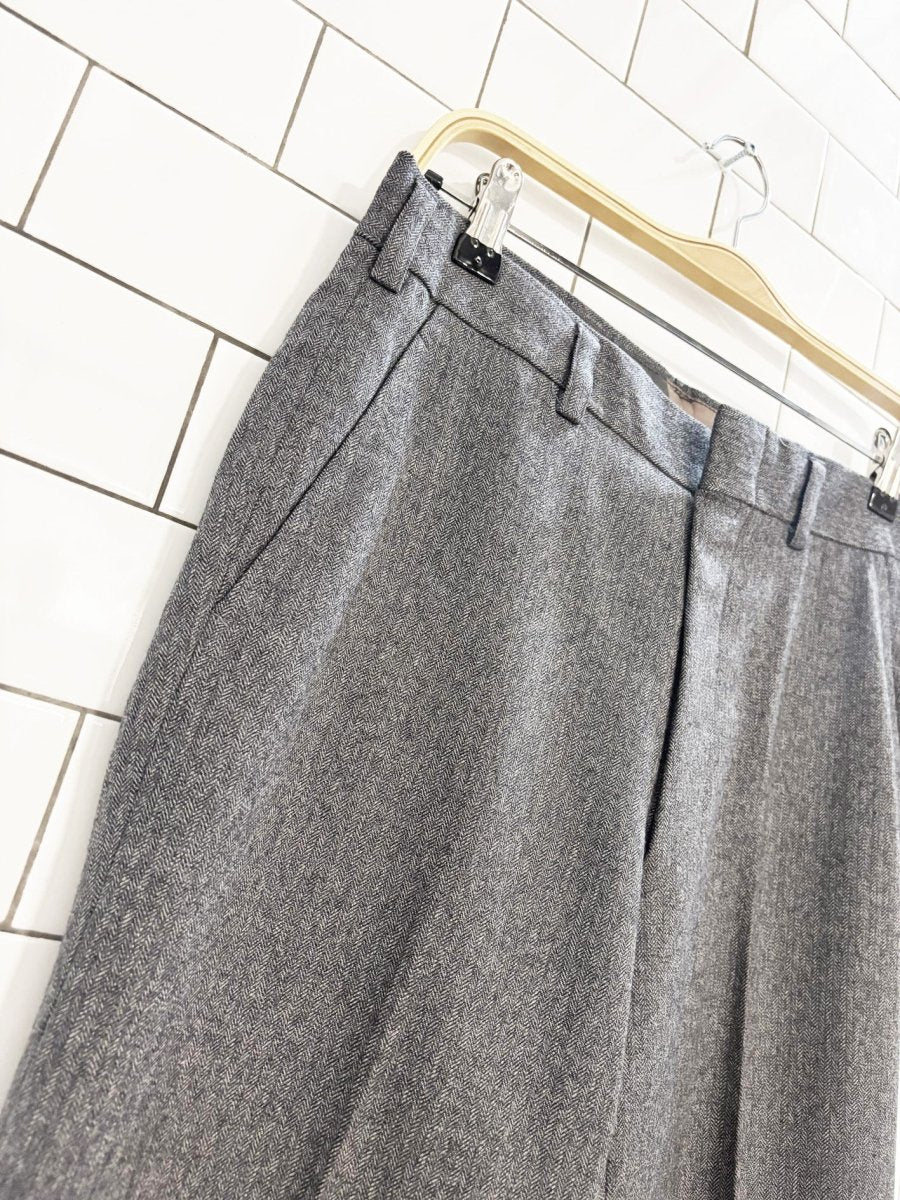 vintage 80s cocaktoo 100% wool trousers - good market thrift store