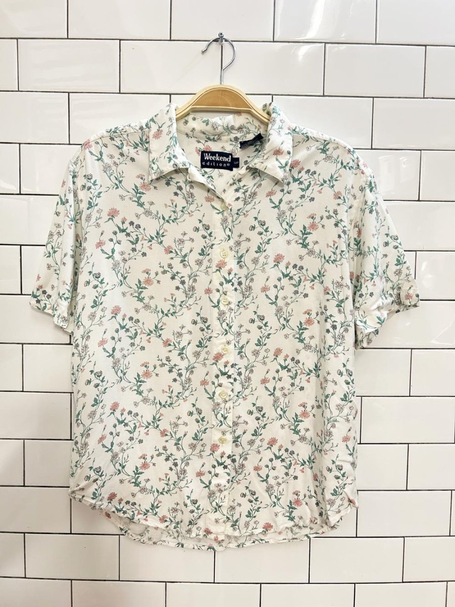 vintage 00s weekend edition floral shirt - good market thrift store