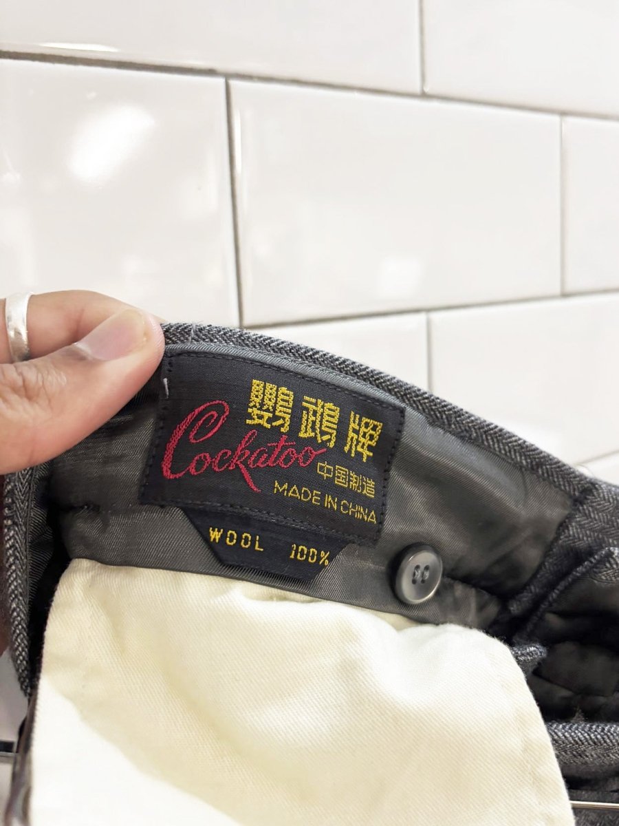 vintage 80s cocaktoo 100% wool trousers - good market thrift store