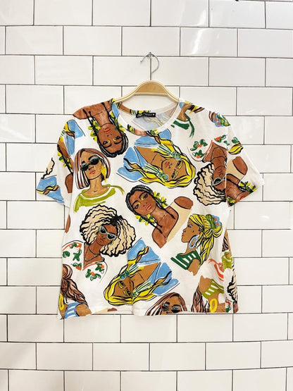 zara faces boxy graphic tee - good market thrift store