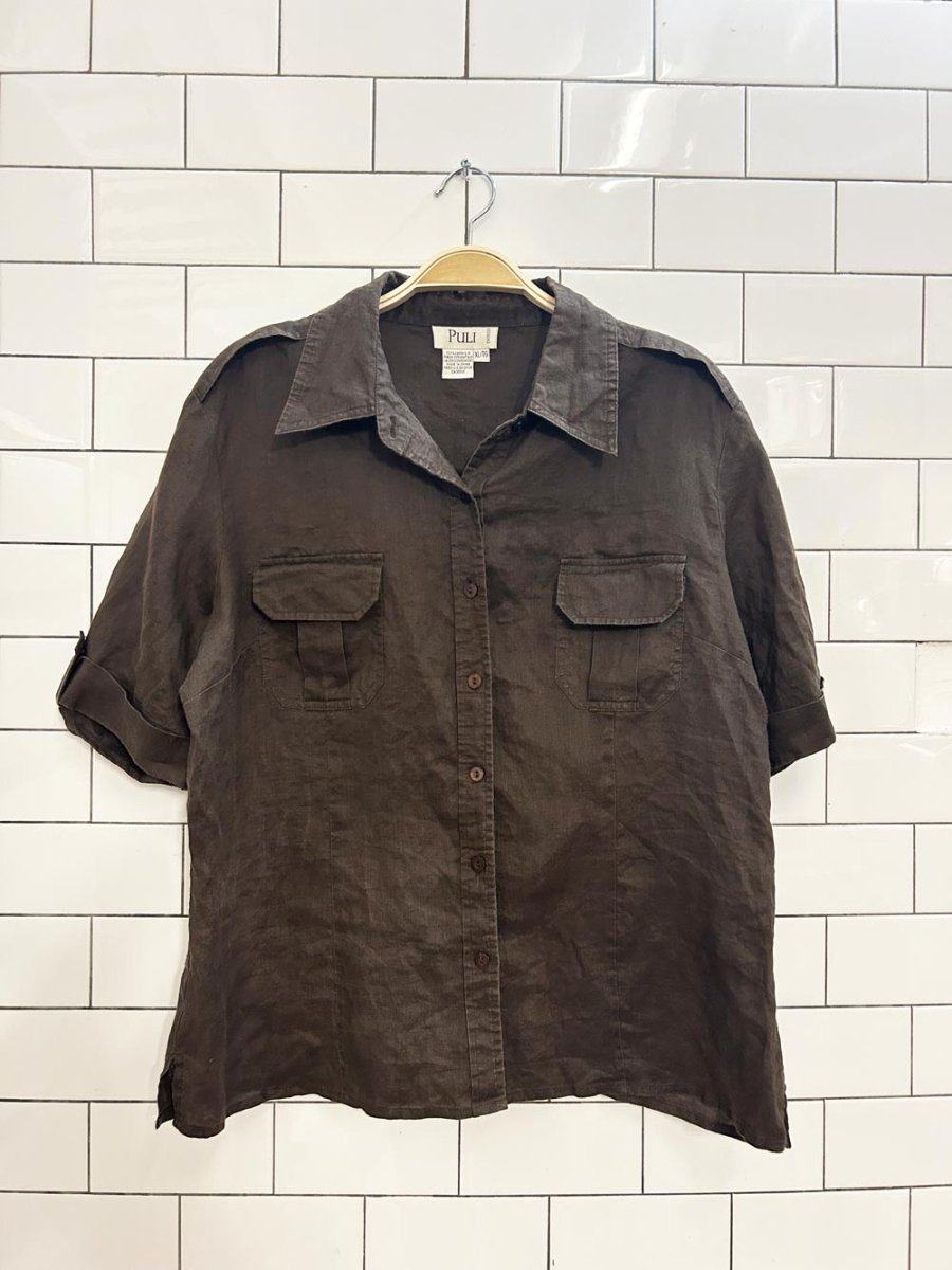 vintage 00s puli linen shirt - good market thrift store