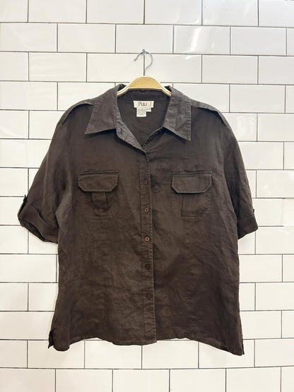 vintage 00s puli linen shirt - good market thrift store