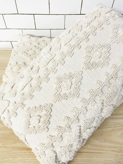 x2 tufted boho lumbar throw pillows - good market thrift store