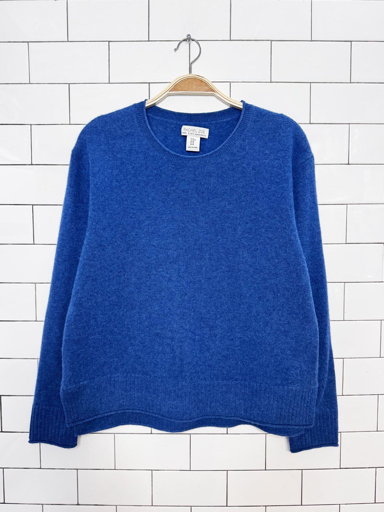rachel zoe 100% cashmere boxy light knit sweater
