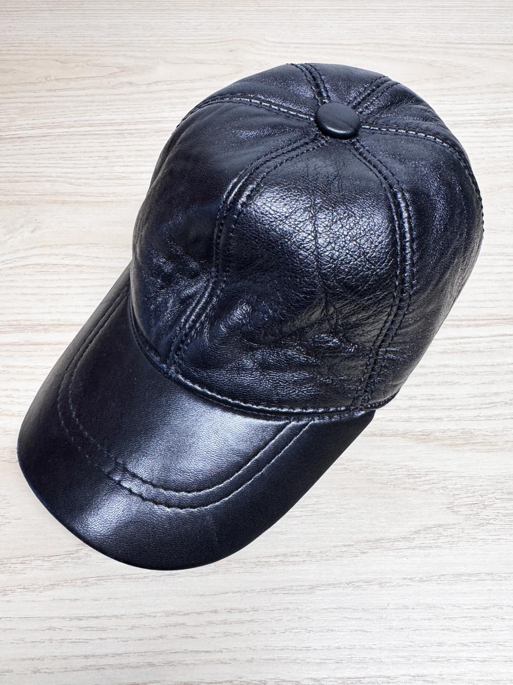 vintage 00s lambskin leather baseball cap | made in Turkey