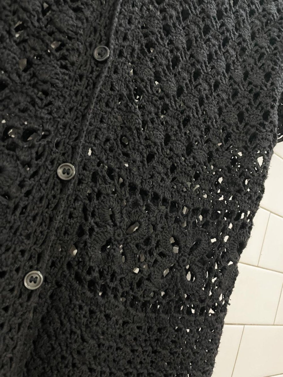 vintage crochet knit cardigan top - good market thrift store