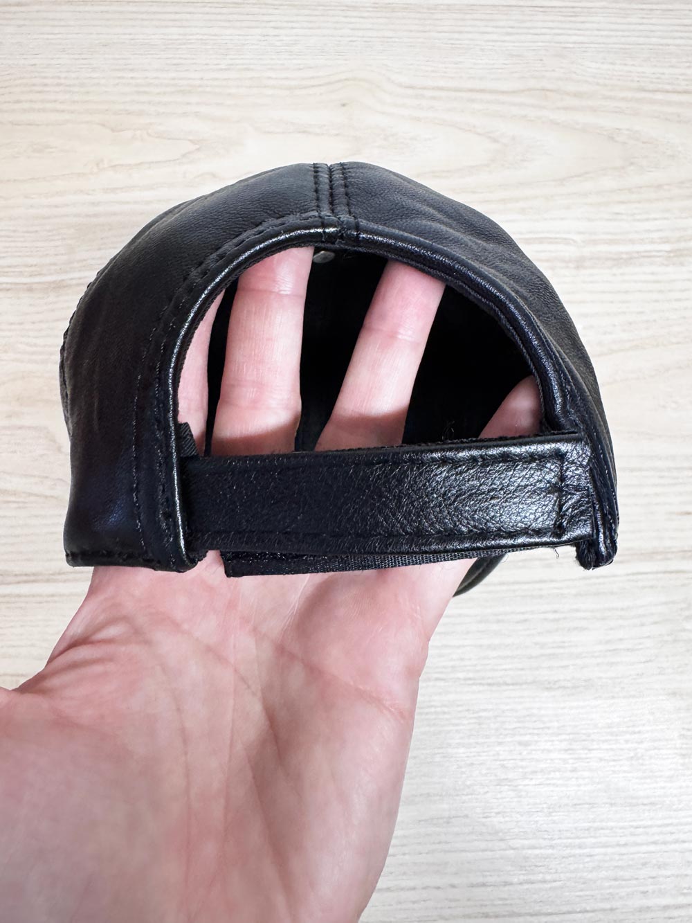 vintage 00s lambskin leather baseball cap | made in Turkey