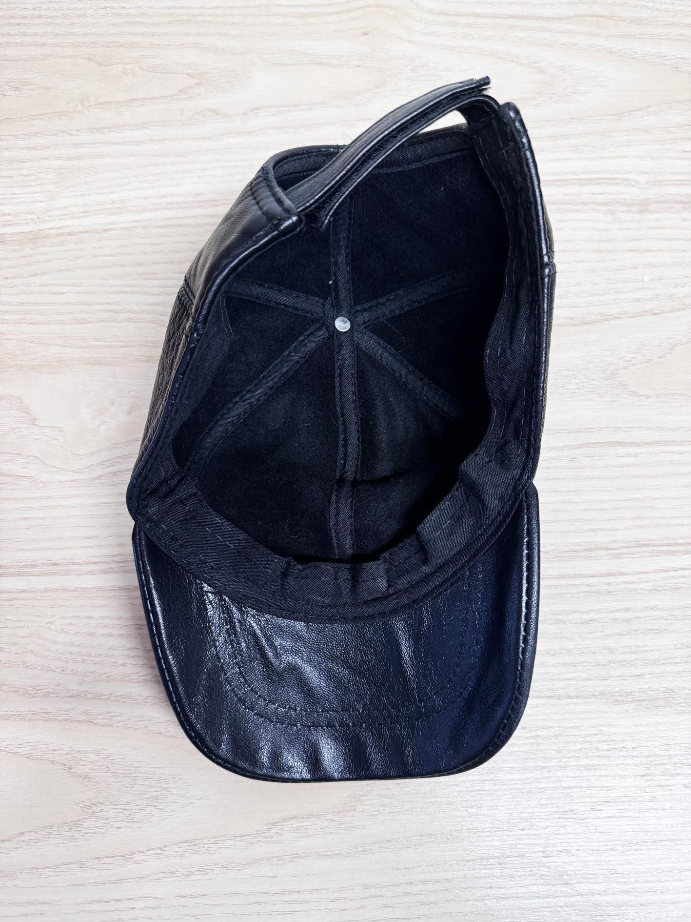 vintage 00s lambskin leather baseball cap | made in Turkey