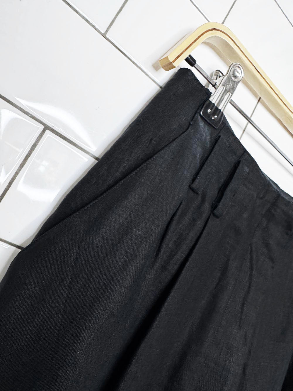 vintage paul alexander 100% linen pleated trouser shorts
