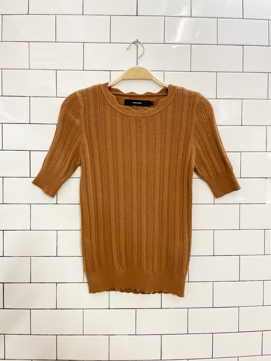 vero moda soft pointelle knit top - good market thrift store