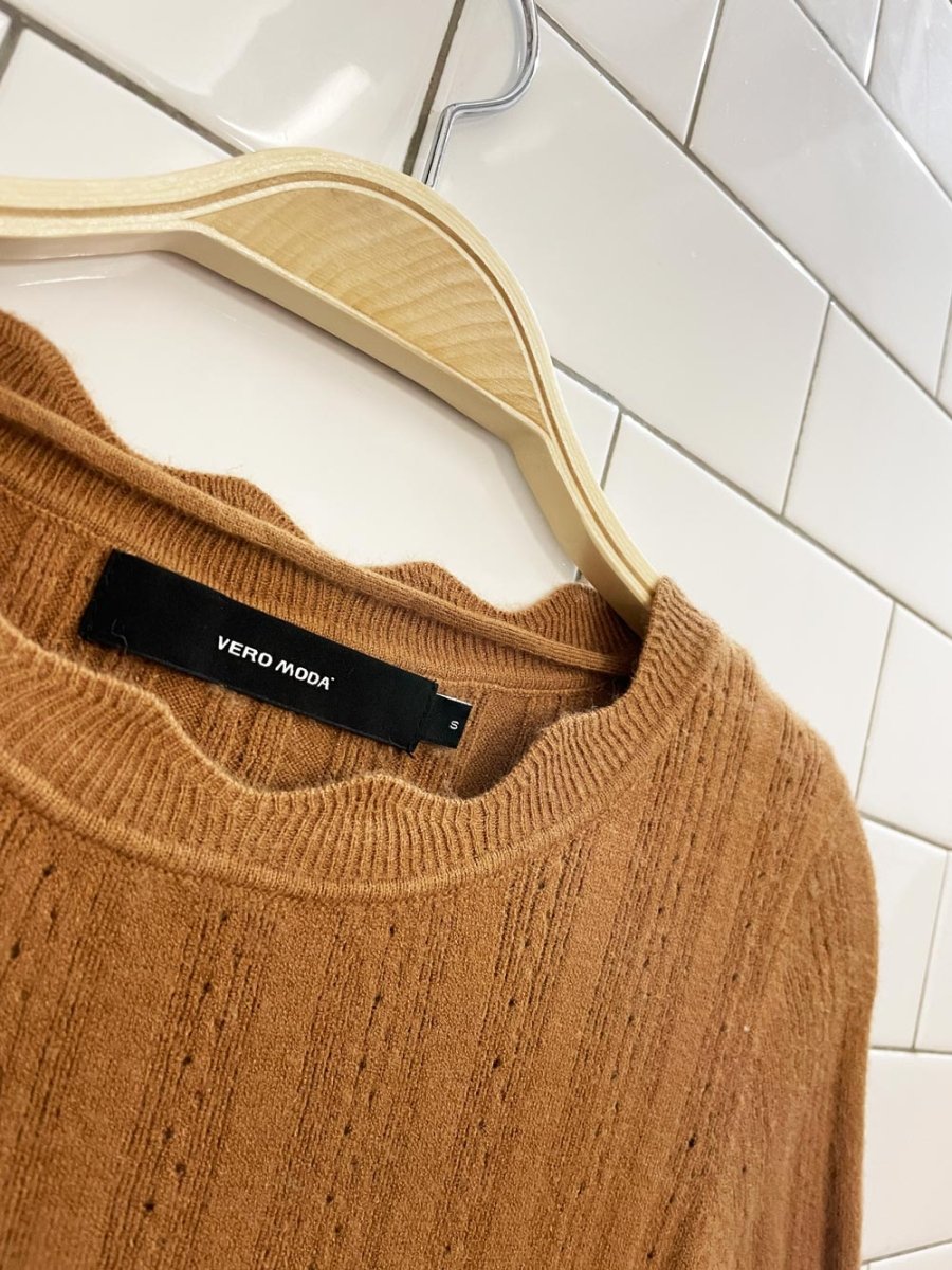 vero moda soft pointelle knit top - good market thrift store