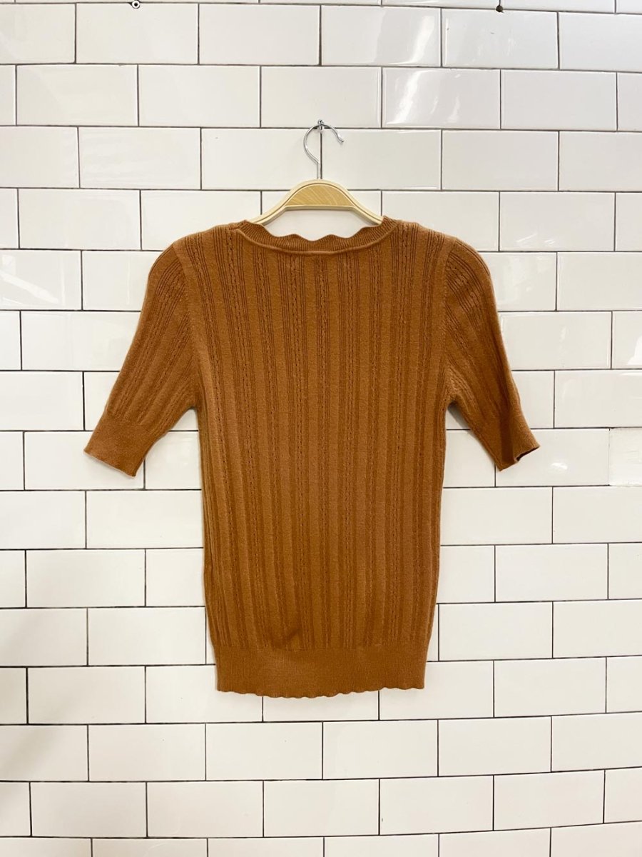 vero moda soft pointelle knit top - good market thrift store