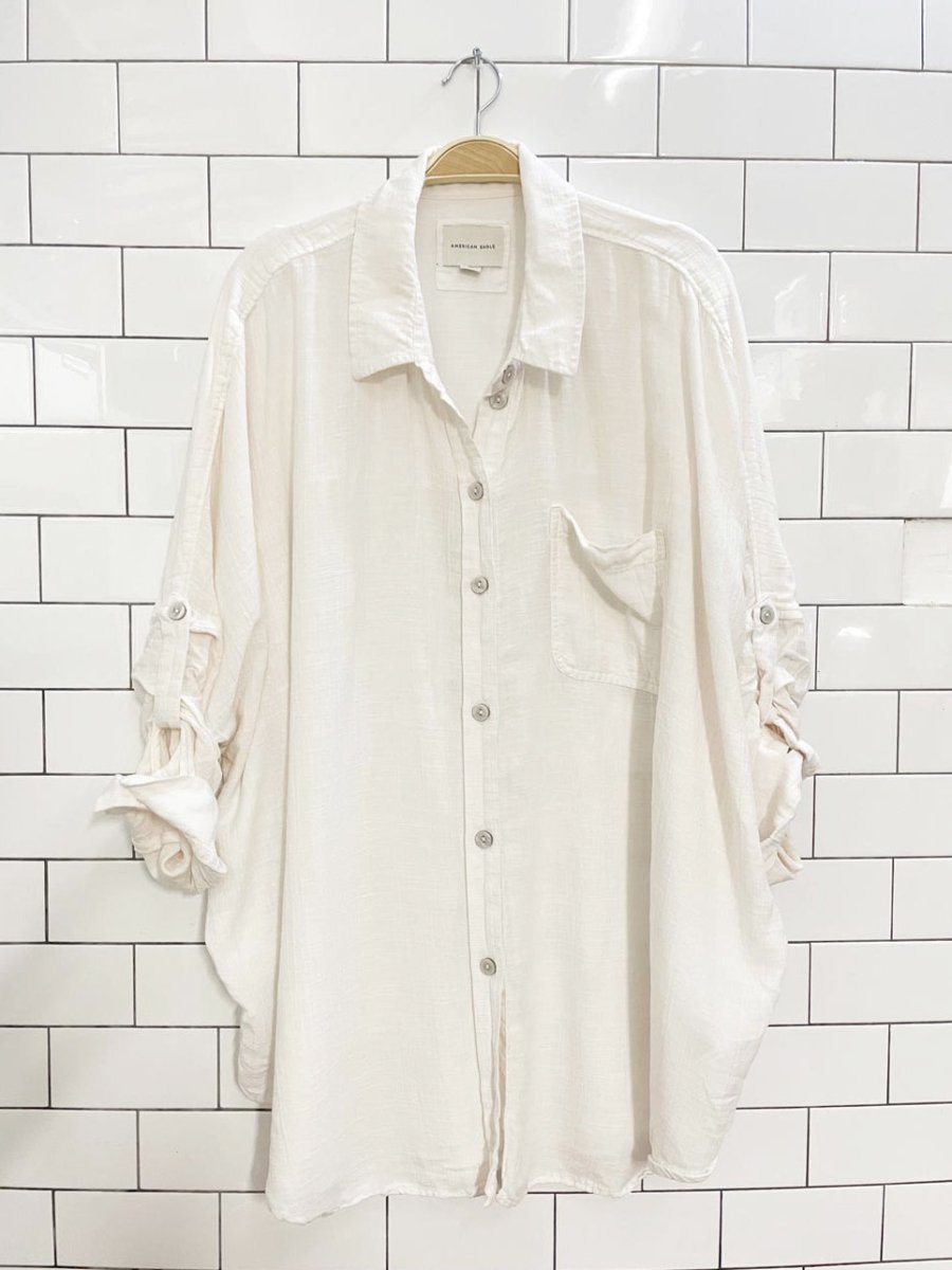 american eagle oversized textured shirt - good market thrift store