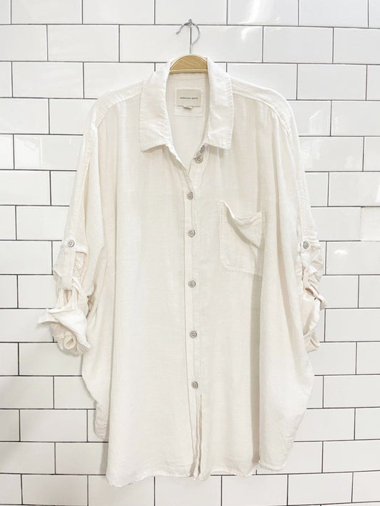 american eagle oversized textured shirt - good market thrift store