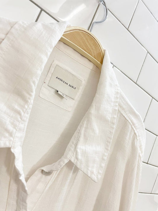 american eagle oversized textured shirt - good market thrift store