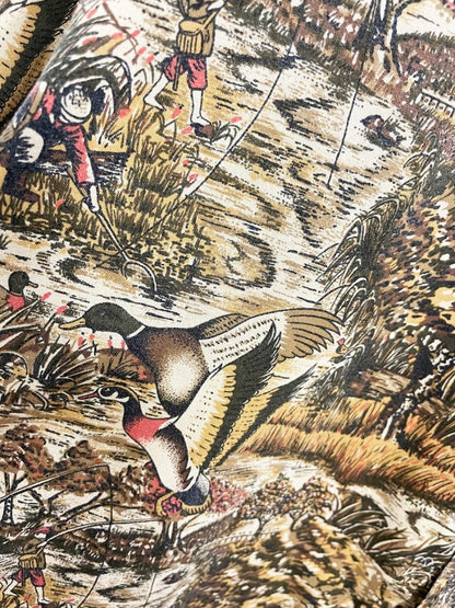 vintage 80s ducks unlimited camo nature scene shirt | all over print - good market thrift store