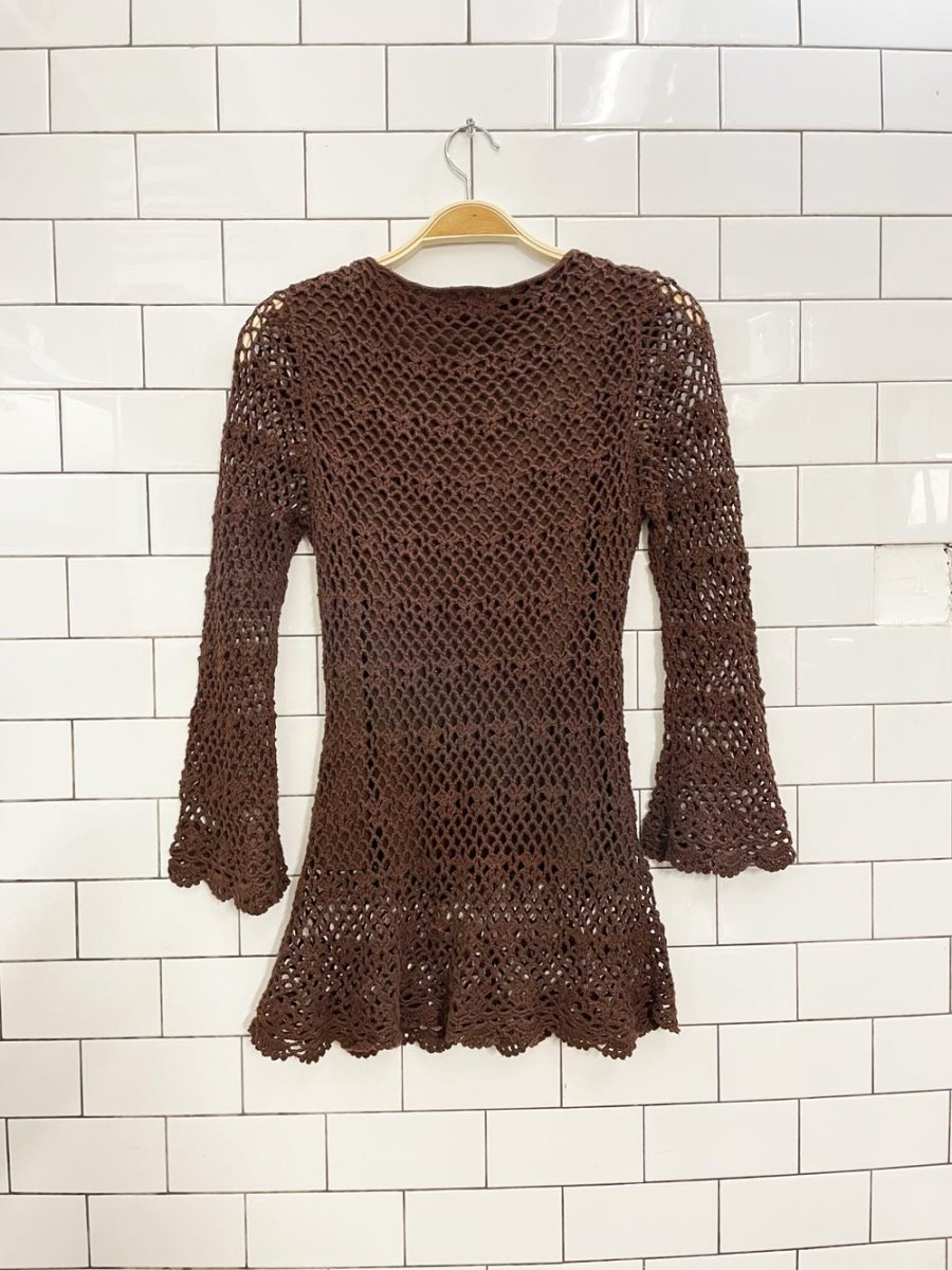 y2k suzy shier beaded crochet top - good market thrift store