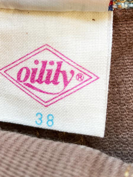 vintage oilily canvas carpenter full midi skirt | made in Holland