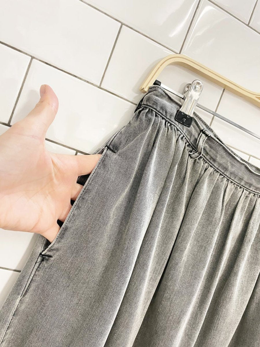 vintage 90s calvin klein sport denim midi skirt | made in USA - good market thrift store