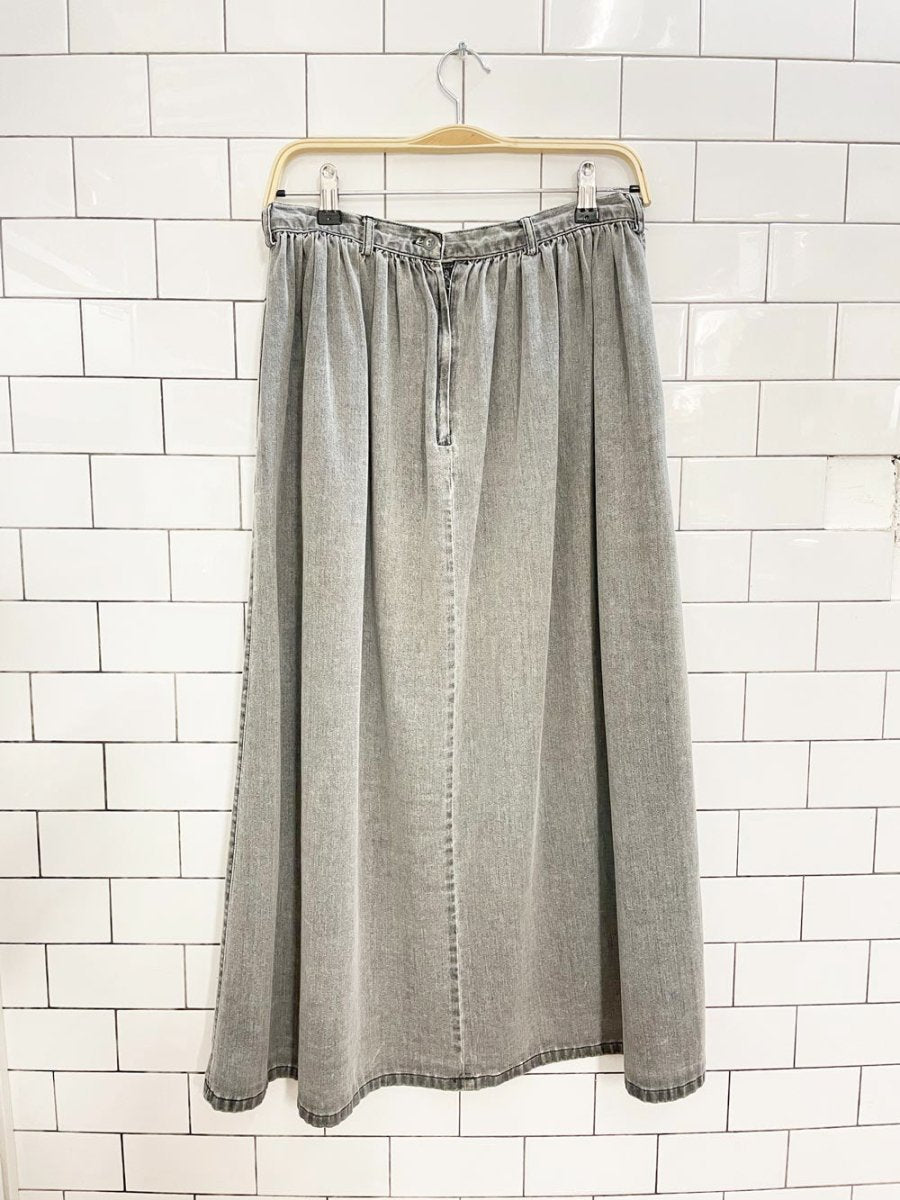 vintage 90s calvin klein sport denim midi skirt | made in USA - good market thrift store