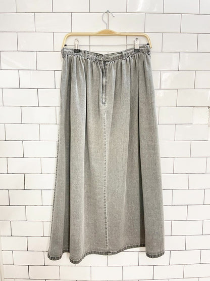 vintage 90s calvin klein sport denim midi skirt | made in USA - good market thrift store