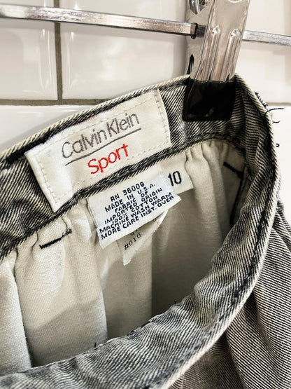 vintage 90s calvin klein sport denim midi skirt | made in USA - good market thrift store