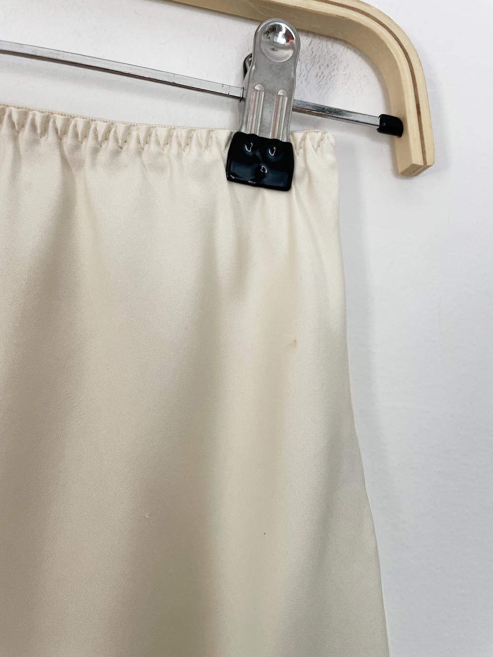 vintage 80s victoria's secret satin lace slip skirt | union made