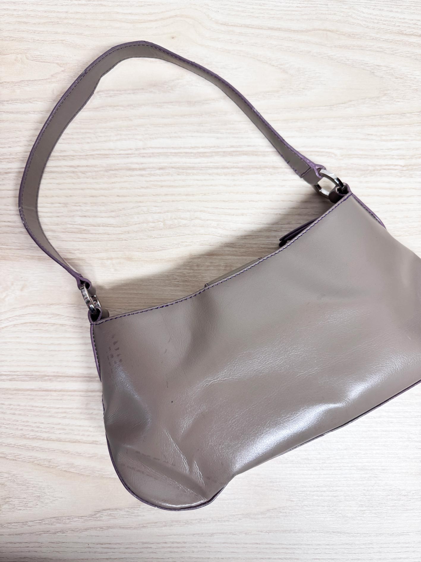 y2k liz claiborne faux leather mini shoulder bag