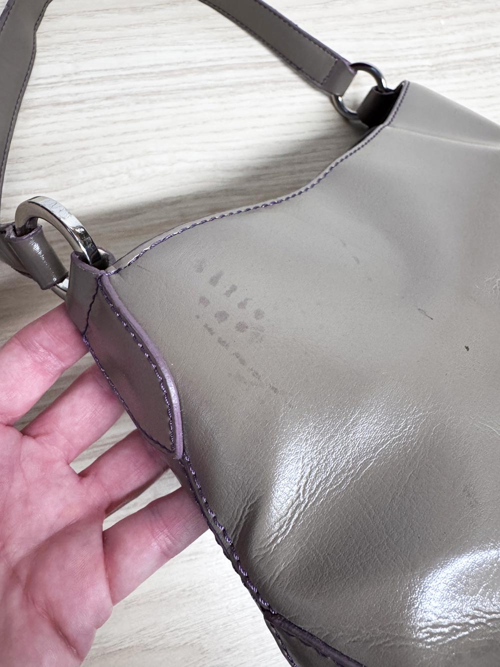 y2k liz claiborne faux leather mini shoulder bag