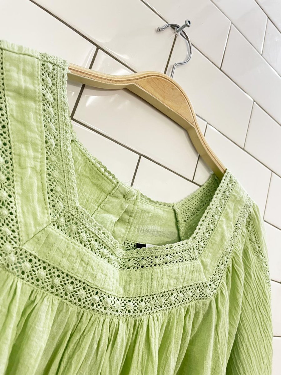 liv los angeles boho balloon sleeve blouse - good market thrift store