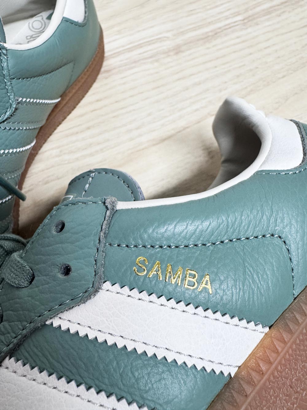 adidas samba OG sage green leather sneaker