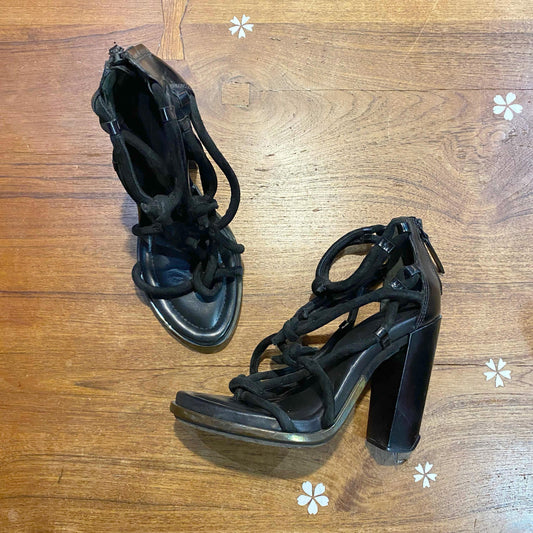 alexander wang tempest knotted thong heeled sandals