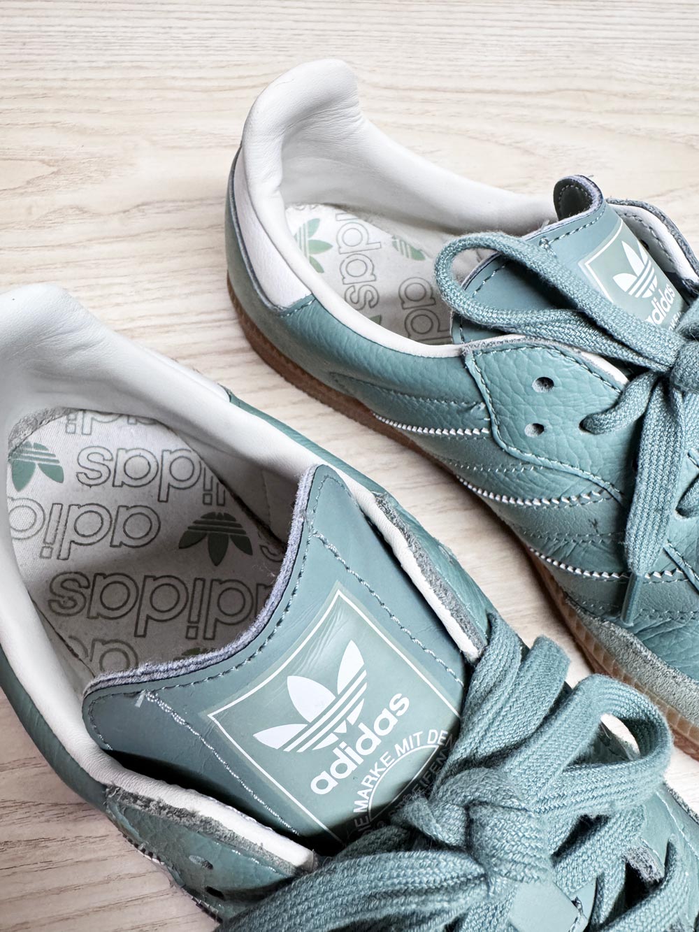 adidas samba OG sage green leather sneaker