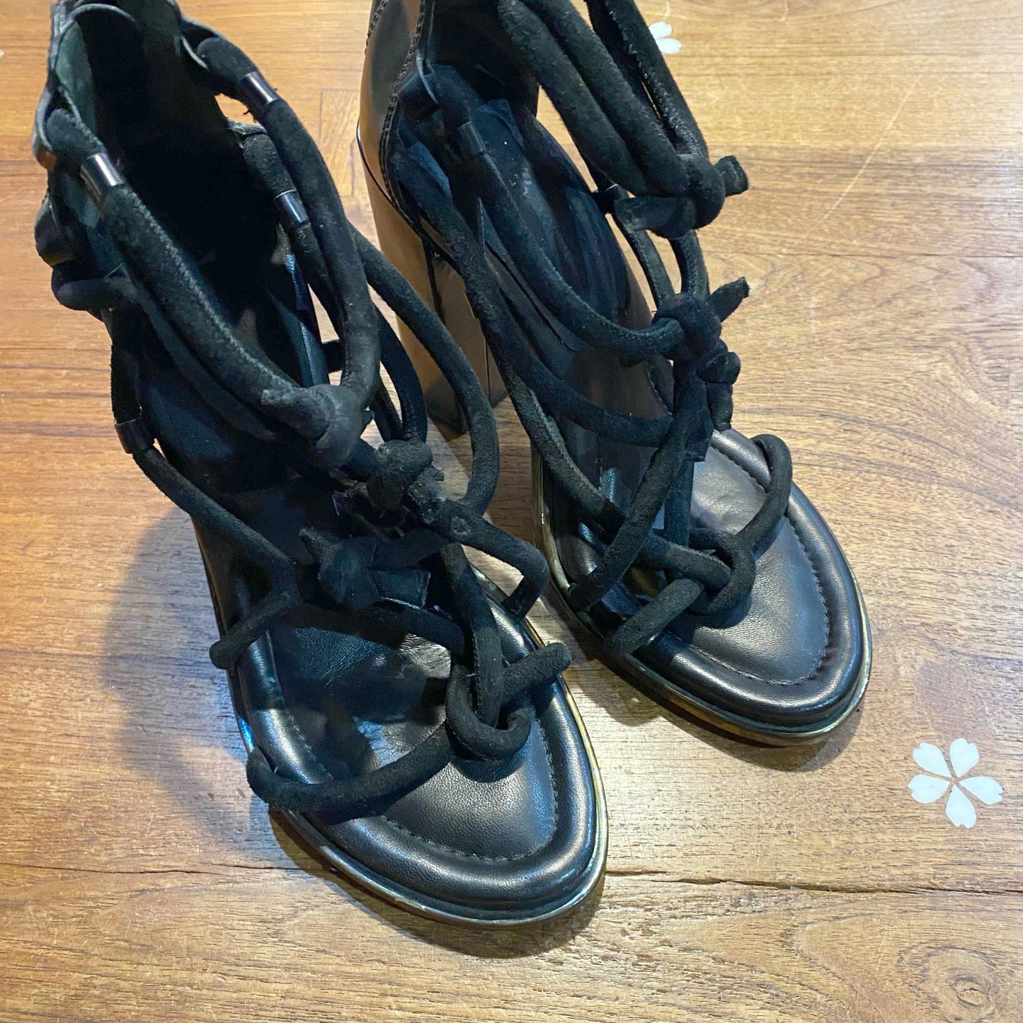 alexander wang tempest knotted thong heeled sandals