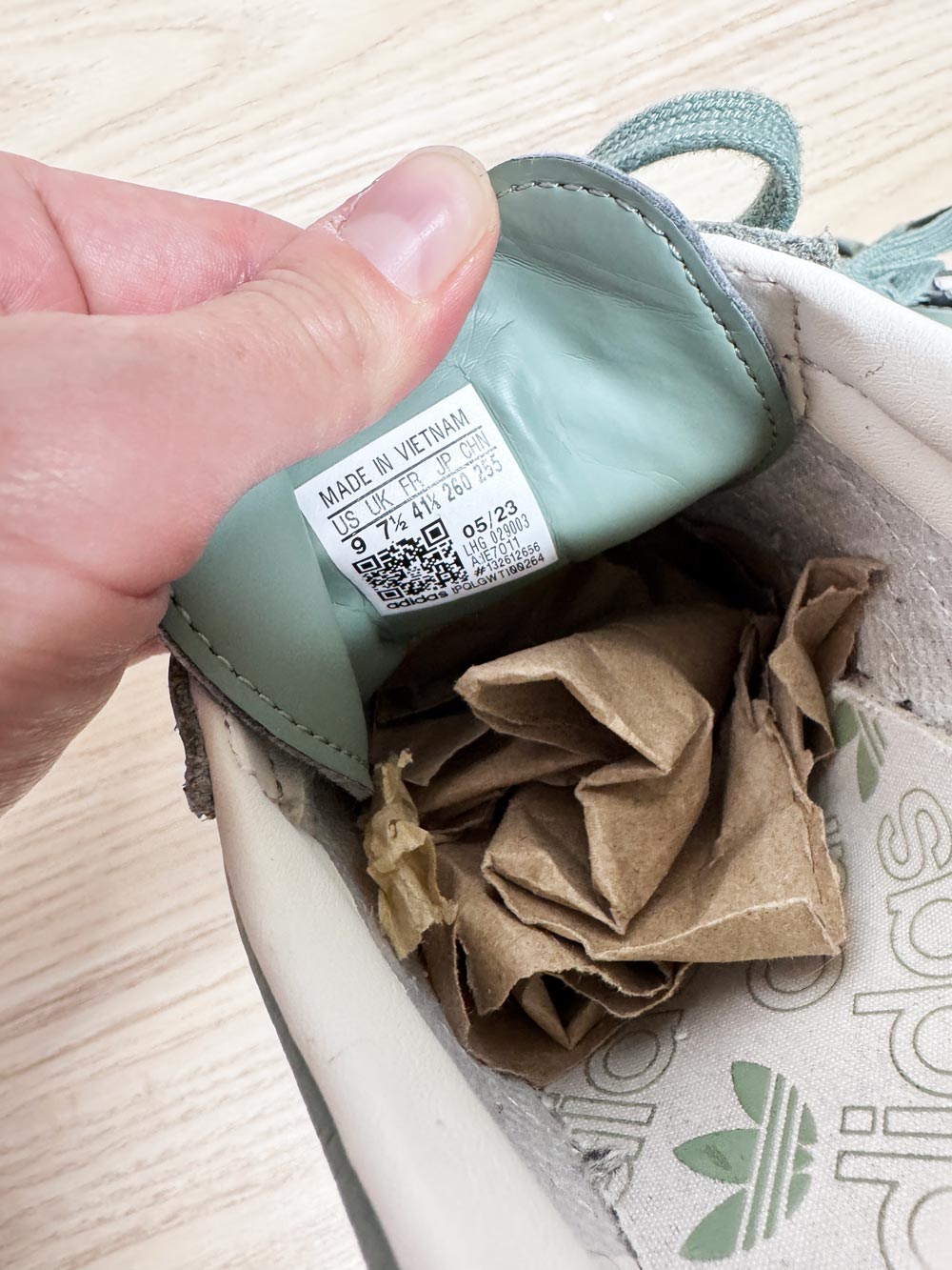 adidas samba OG sage green leather sneaker