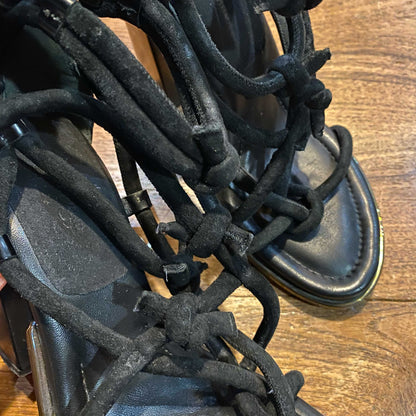 alexander wang tempest knotted thong heeled sandals