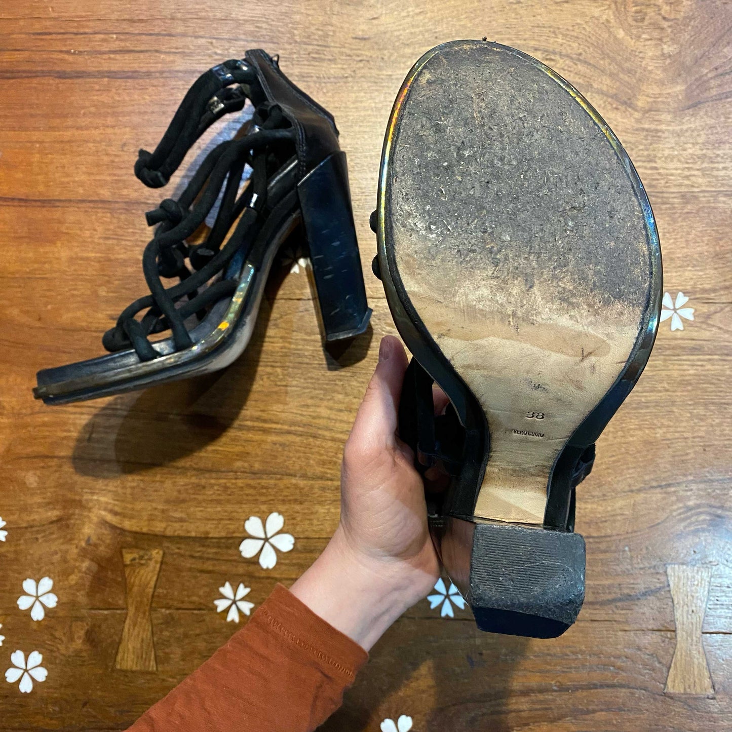 alexander wang tempest knotted thong heeled sandals