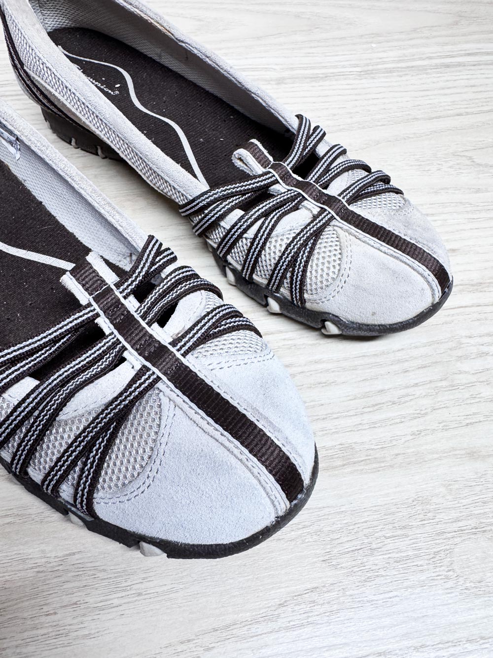 y2k champion suede strappy ballet sneaker flats