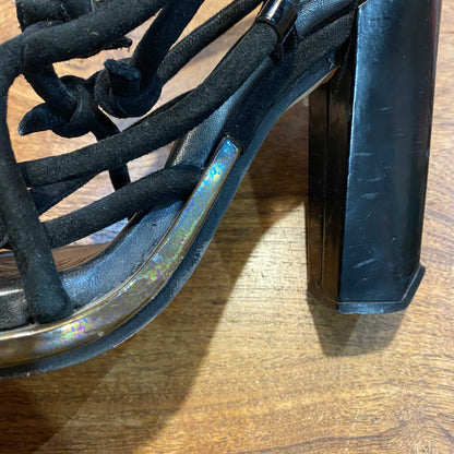 alexander wang tempest knotted thong heeled sandals