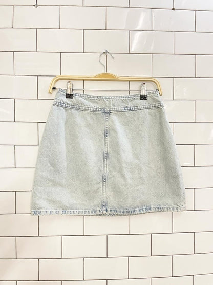zara light wash denim mini skirt - good market thrift store