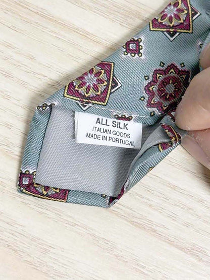 vintage stafford 100% silk monogram tie