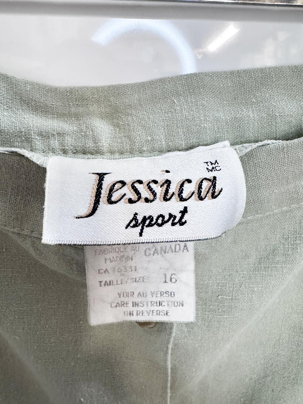 vintage 00s jessica linen-blend full button a-line midi skirt