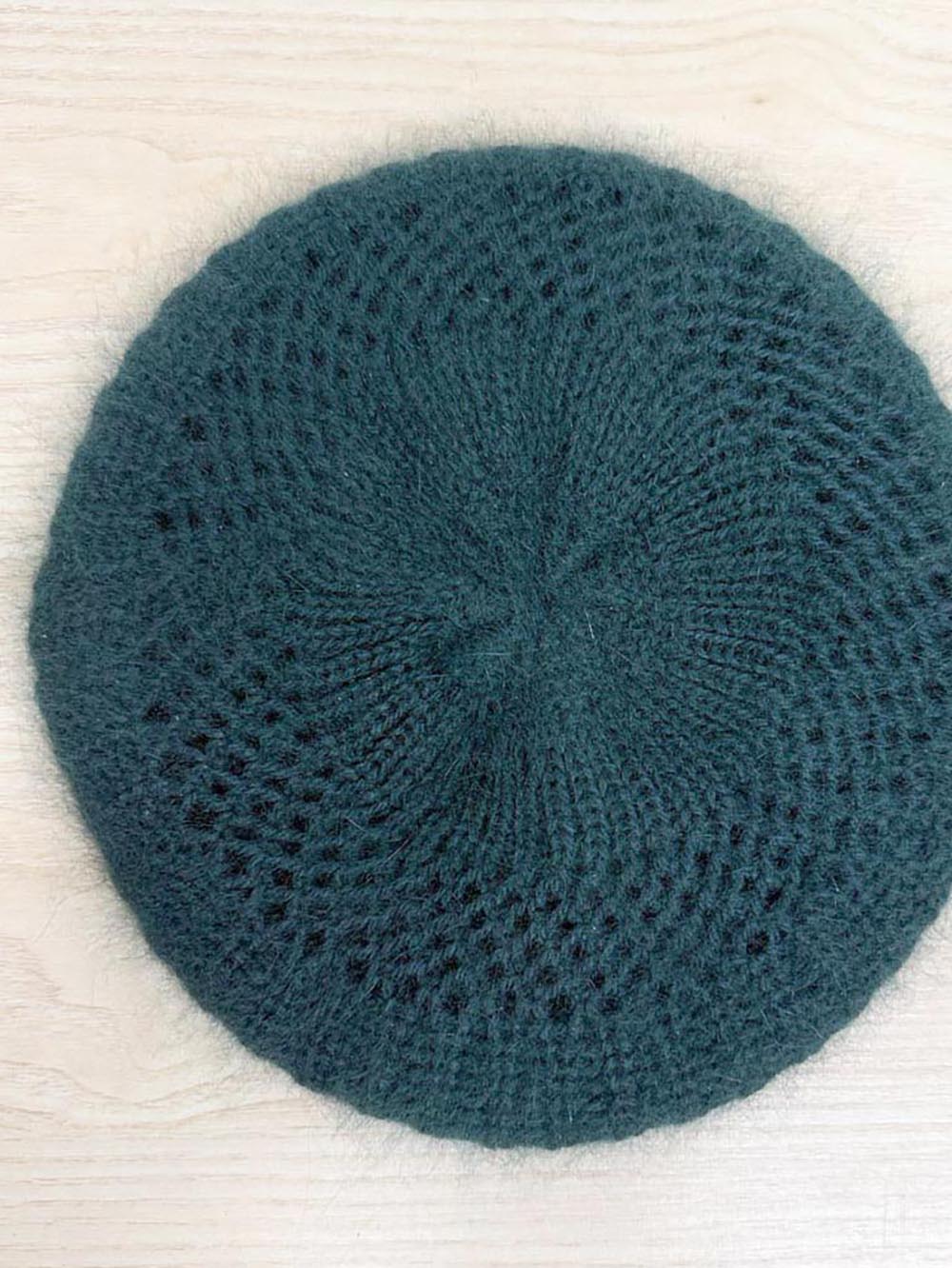 vintage eaton angora-wool knit beret | made in Italy