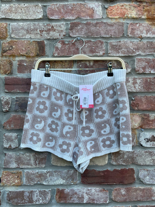 american eagle yin & yang knit shorts