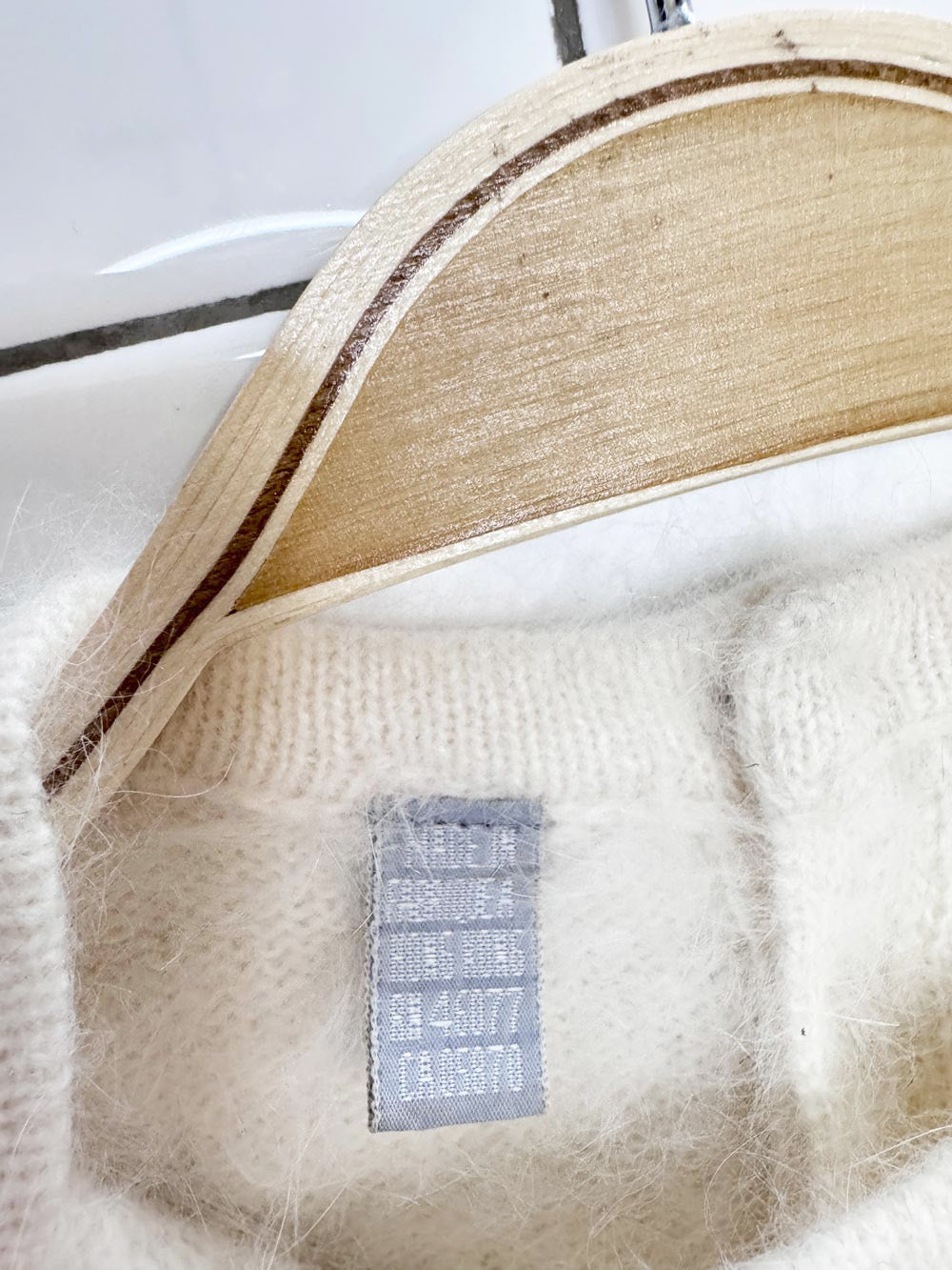 vintage 90s esprit angora-lambswool fuzzy knit sweater