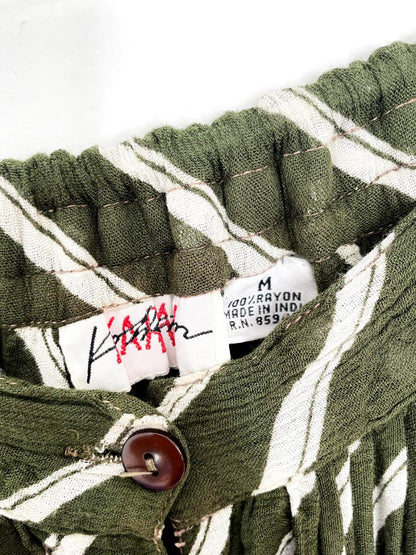 vintage 90s karan kollection lightweight full button midi skirt | made in India - good market thrift store