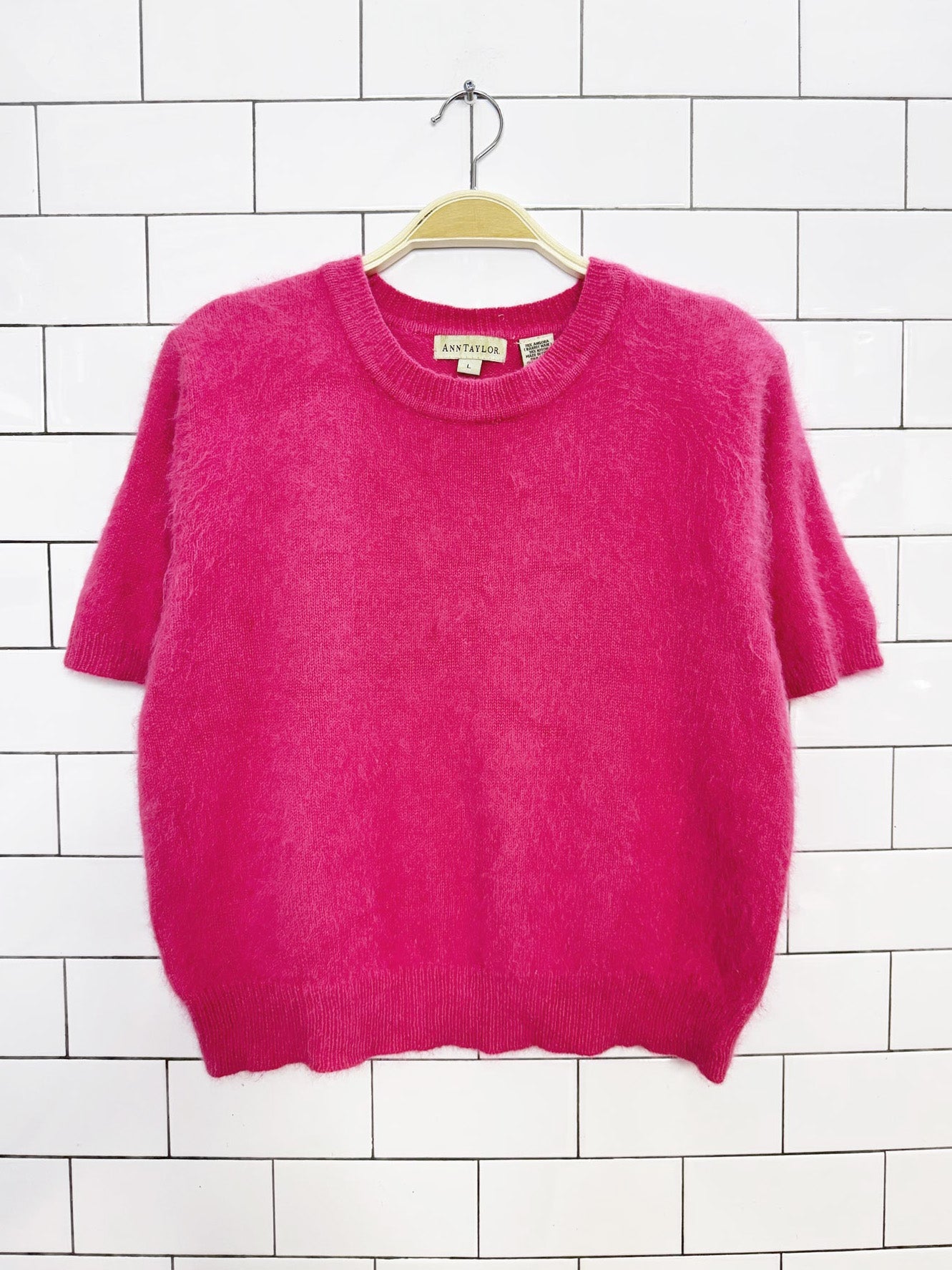 vintage 90s ann taylor angora-blend knit sweater top