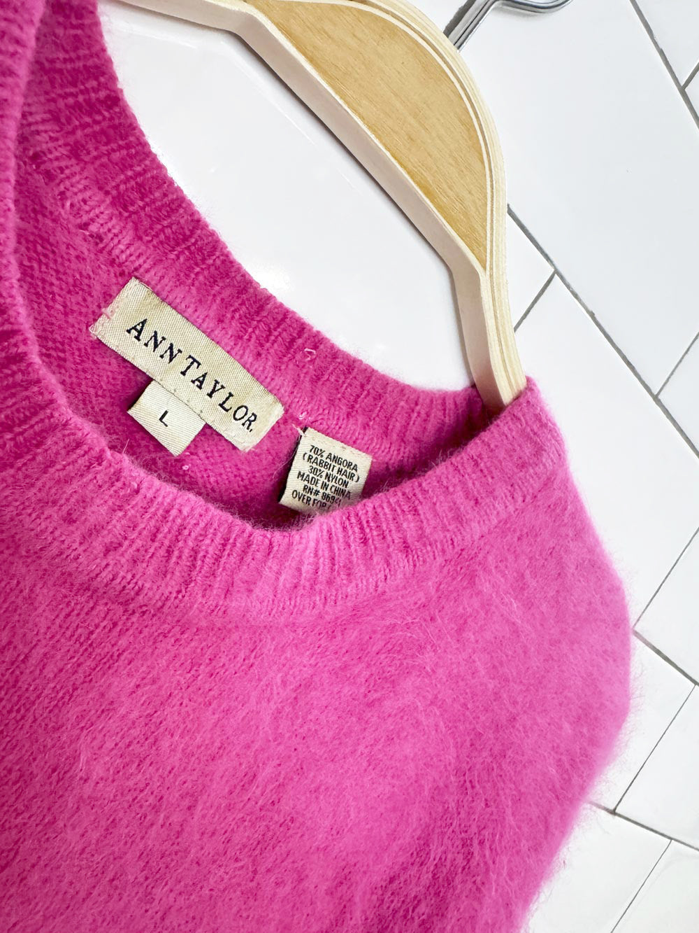 vintage 90s ann taylor angora-blend knit sweater top