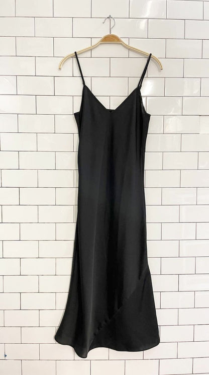 knix satin slip papaya maxi dress - good market thrift store